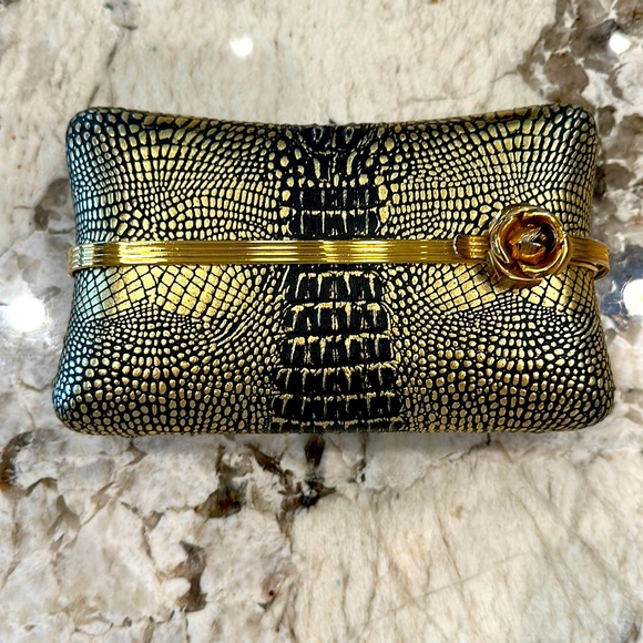 Gorgeous ladies vintage Sharmark Las Vegas clutch purse evening bag with strap! - Picture 1 of 11